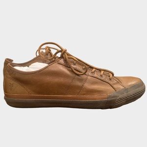 FRYE Mens Leather Sneaker Tan Mens Size 13